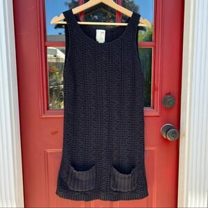 Anthropologie Far Away From Close knit navy blue tank dress
